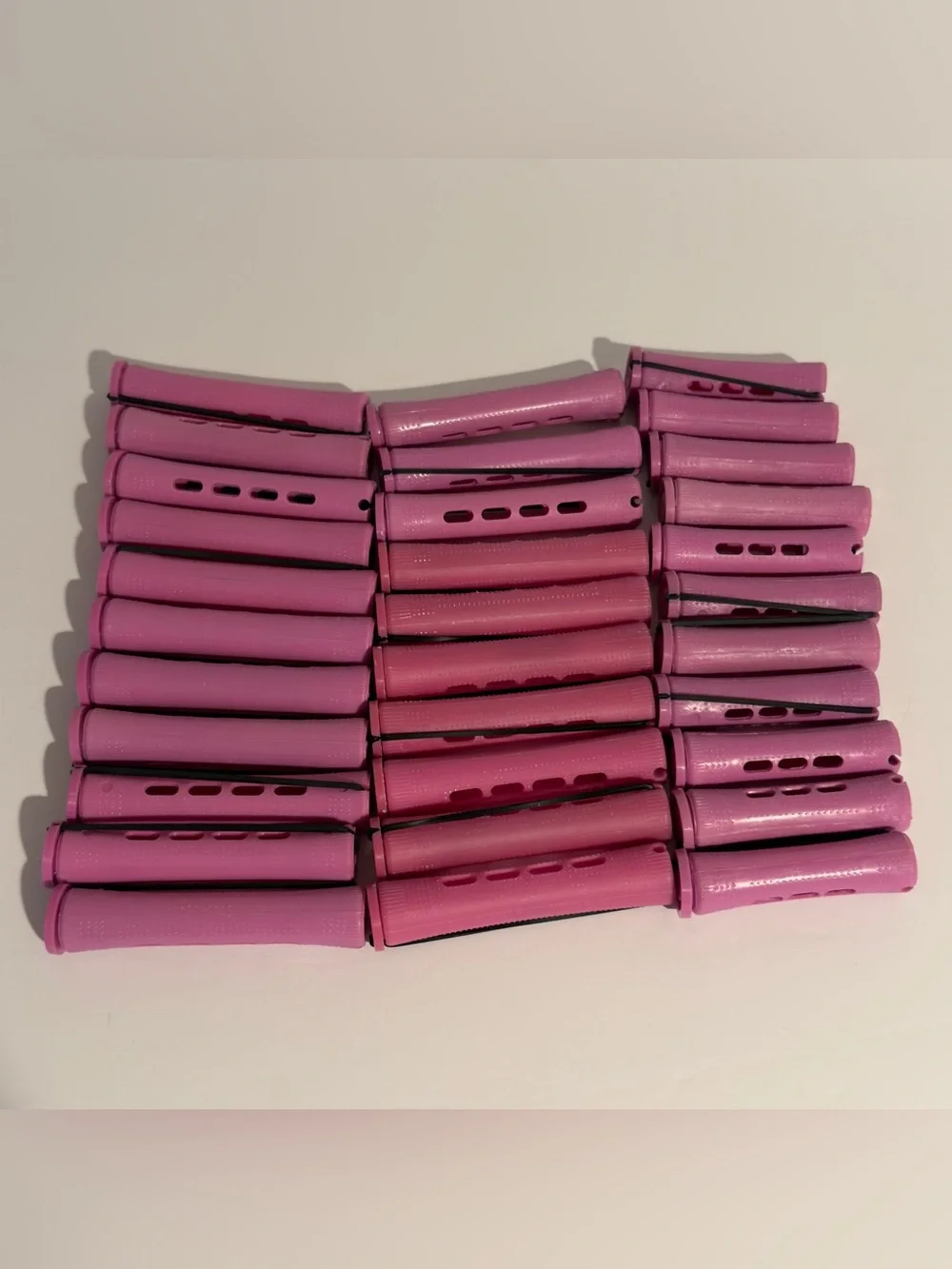 Pink Hair Perm Rods 32 Pieces 3 1/4” 2 1/2” Cold Wave Rod With Lid